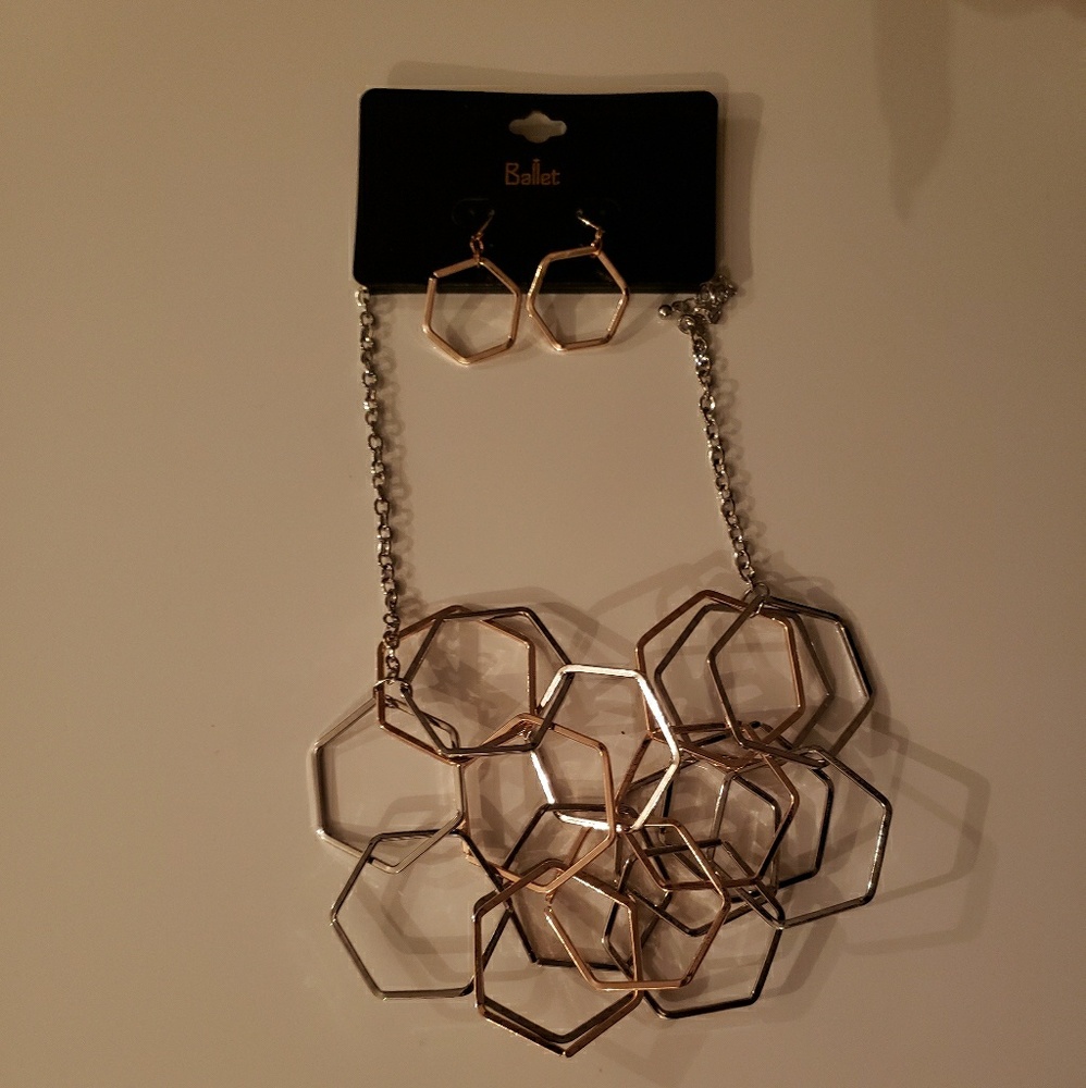 Jewelry set of earring and necklace